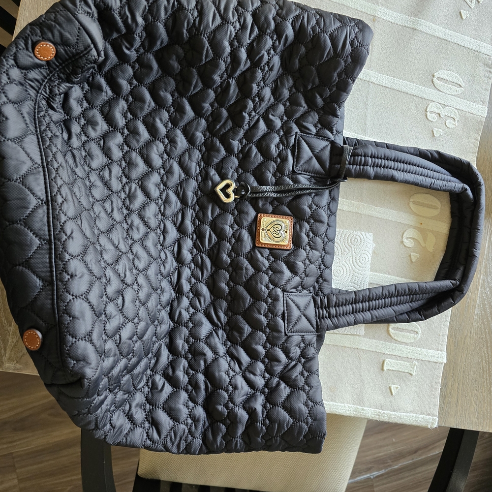 Brighton Quilted Black Tote Bag NWOT